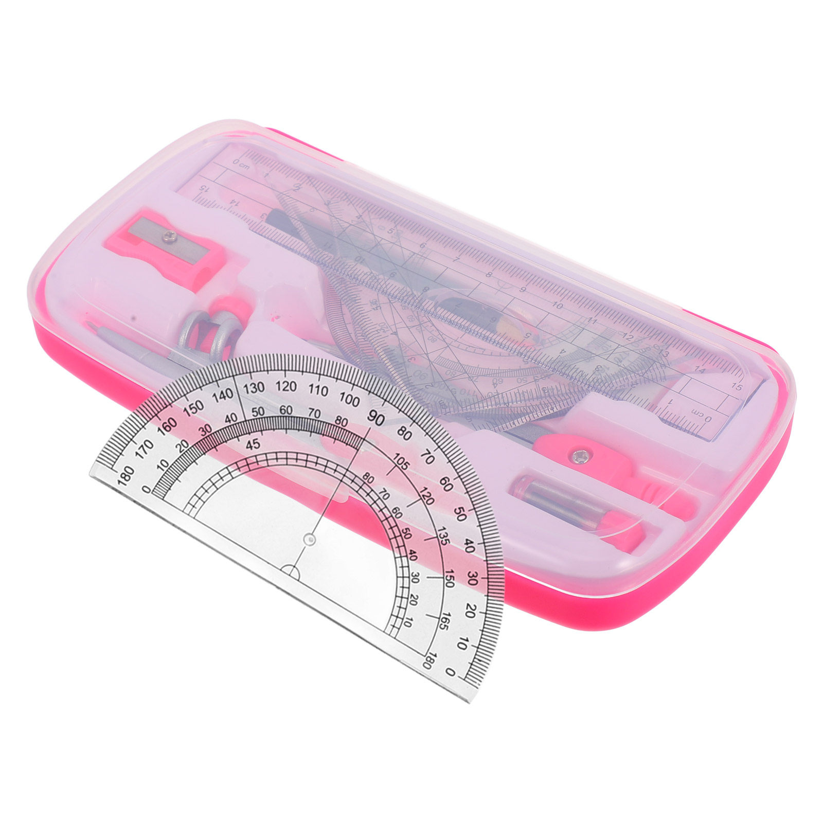 1 Compass Set Math Protractor  - Math Geometry Set With Compass 评论和价格
