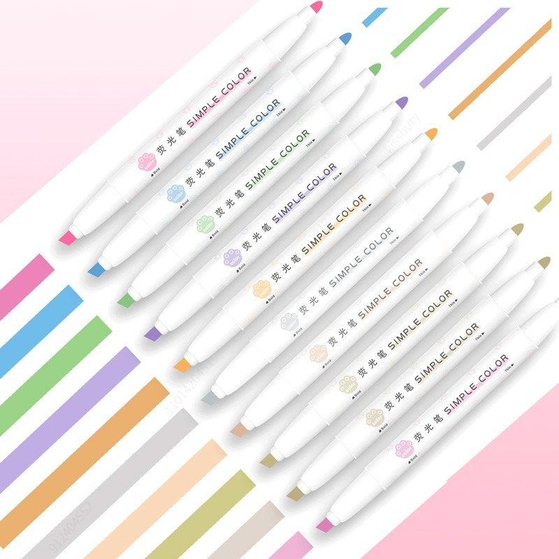5pcs Pastel Highlighters Color - Pastel Highlighter Set Double Ended 评论和价格