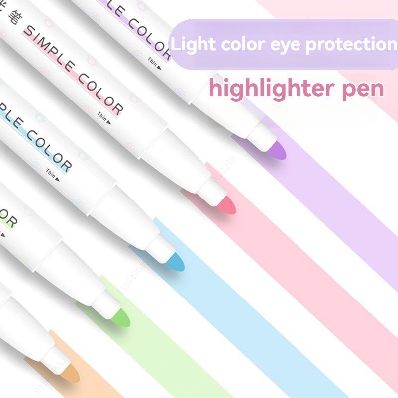 5pcs Pastel Highlighters Color - Pastel Highlighter Set Double Ended 评论和价格