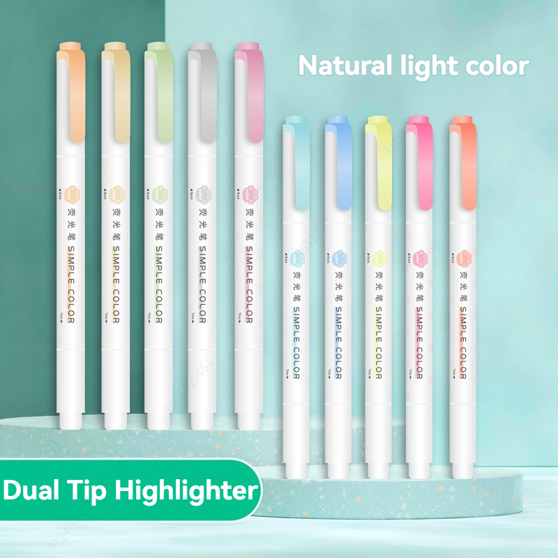 5pcs Pastel Highlighters Color - Pastel Highlighter Set Double Ended 评论和价格