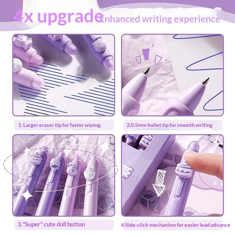 4/6Pcs Erasable Gel Pen Set, 0 - Retractable Eraser Pen Click 评论和价格