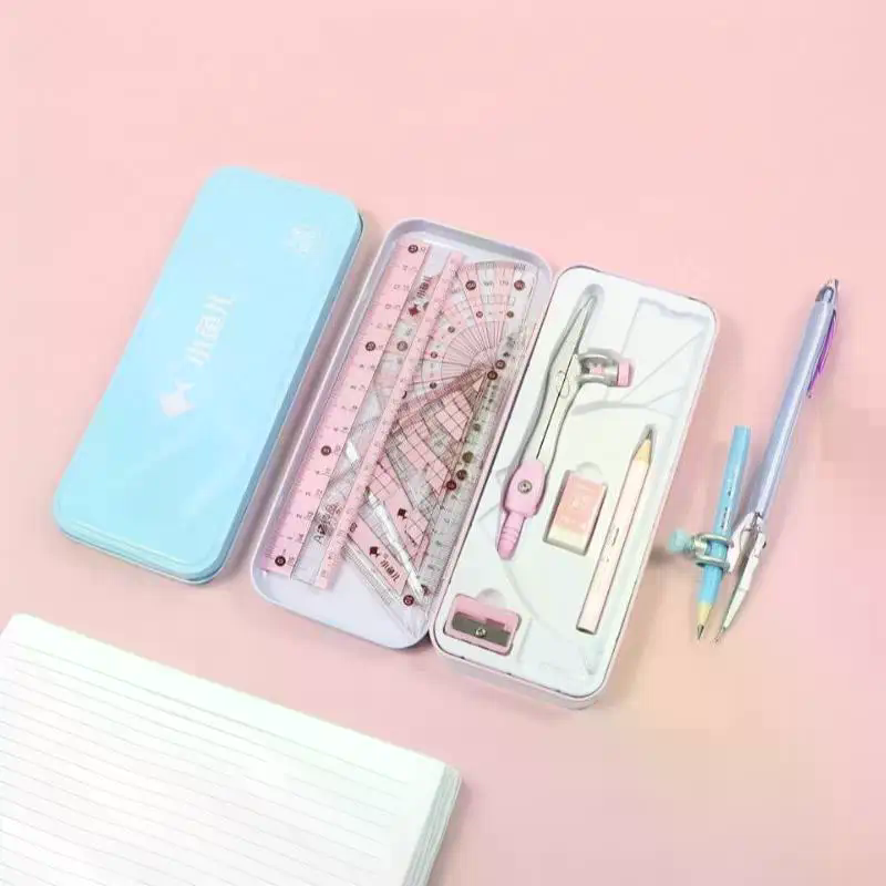 8Pcs/Set Geometry Math Drawing - Math Geometry Set With Compass 评论和价格